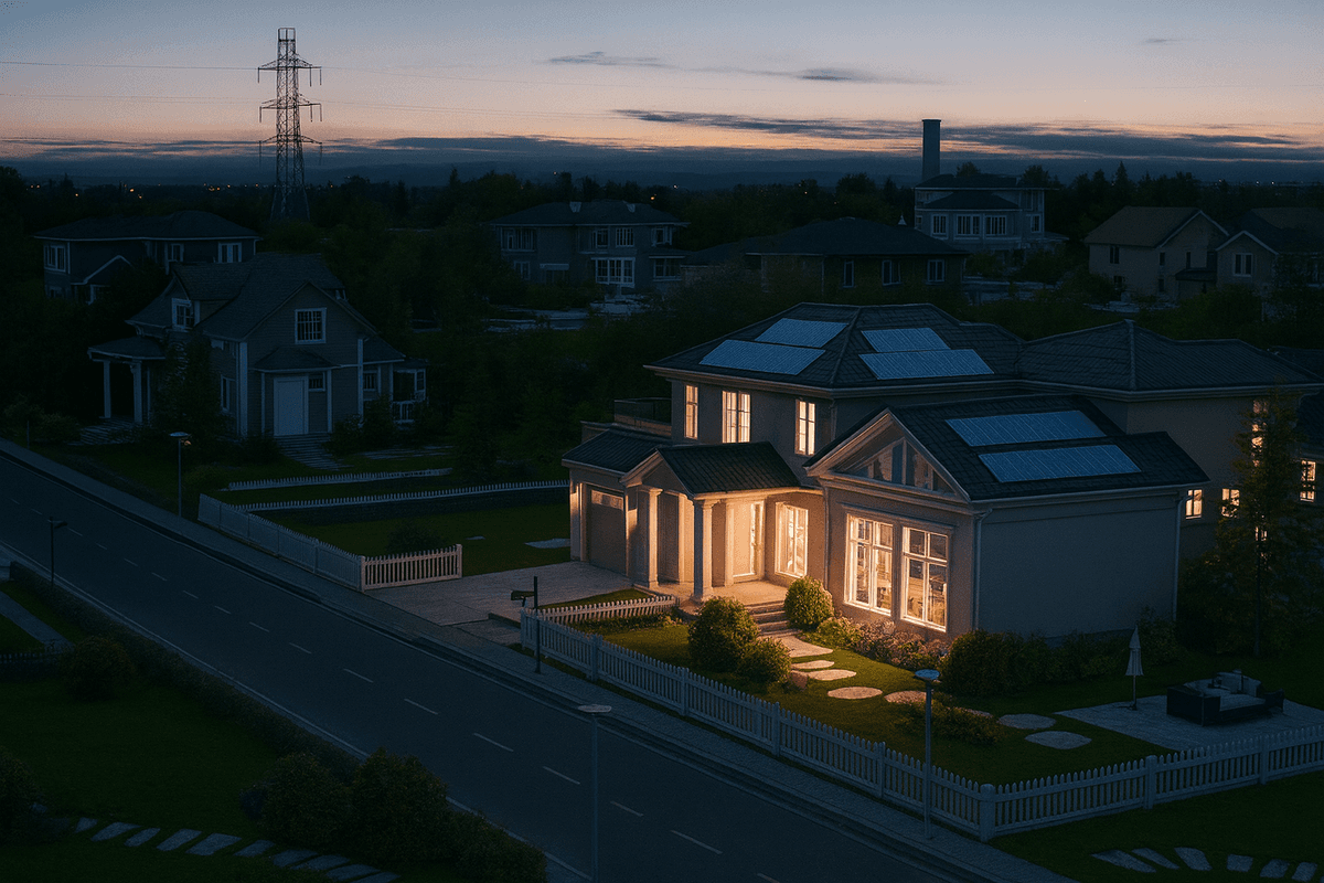 Texas home with solar panels