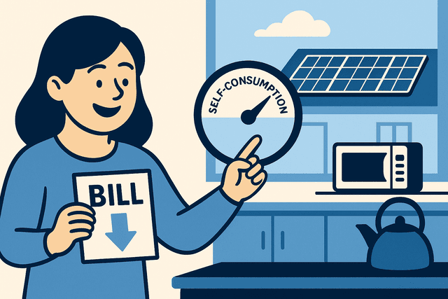 Self-Consumer solar pattern — using most solar production at home